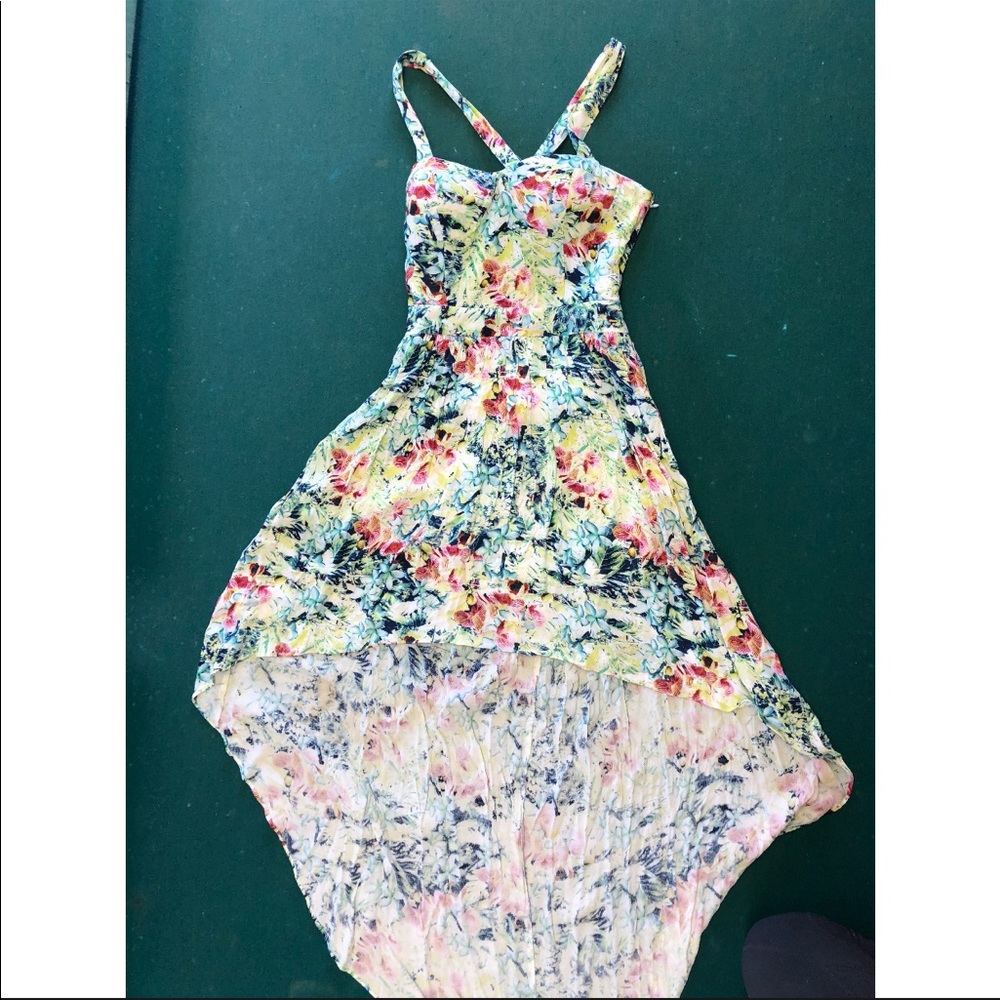 Short to long floral dress